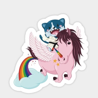 Unicorn rainbow fart Sticker